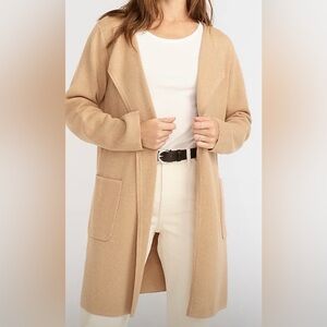 J. Crew Tan Juliette Collarless Sweater Blazer